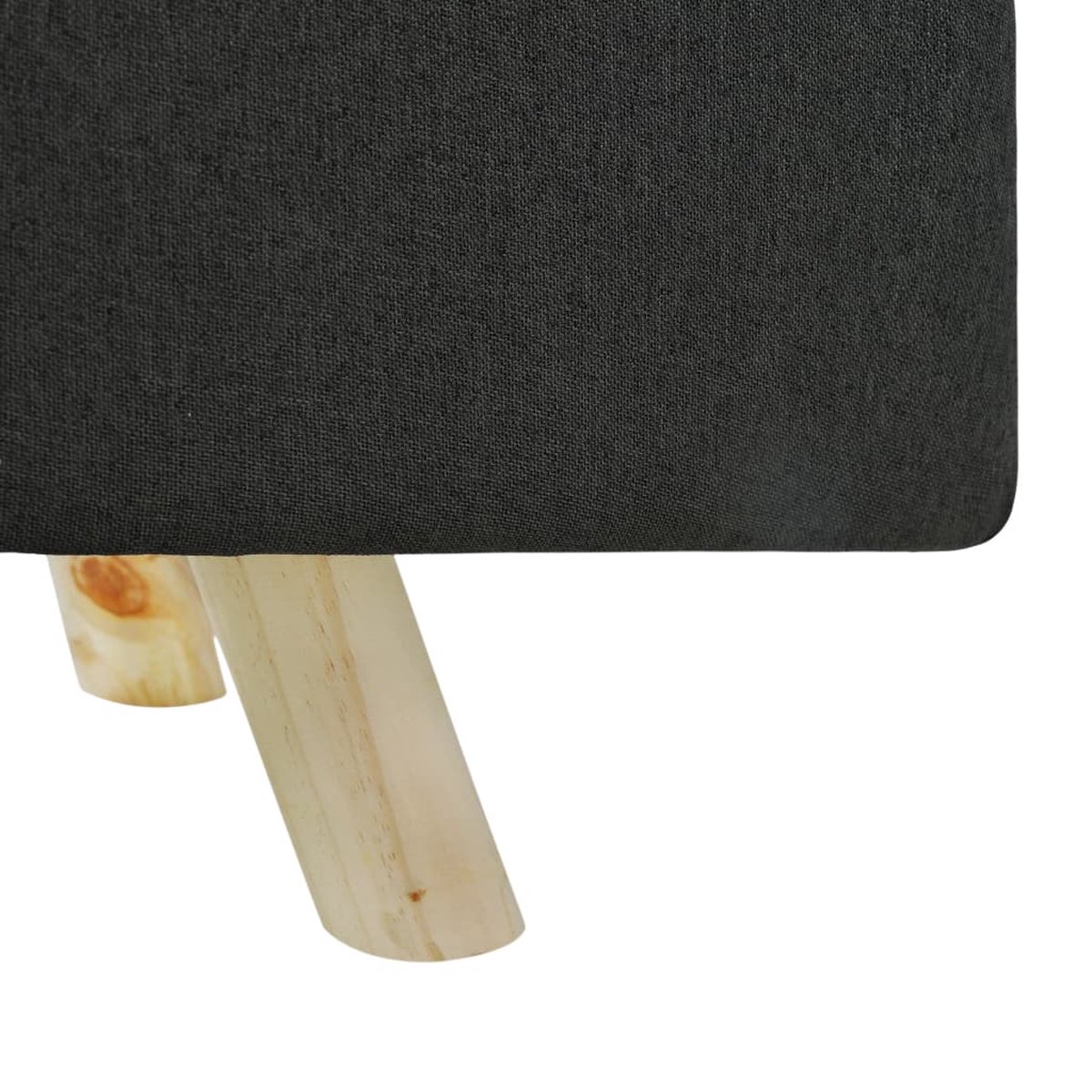 Vidaxl Voetenbank 120x28x26 Cm Stof Donker - Grijs