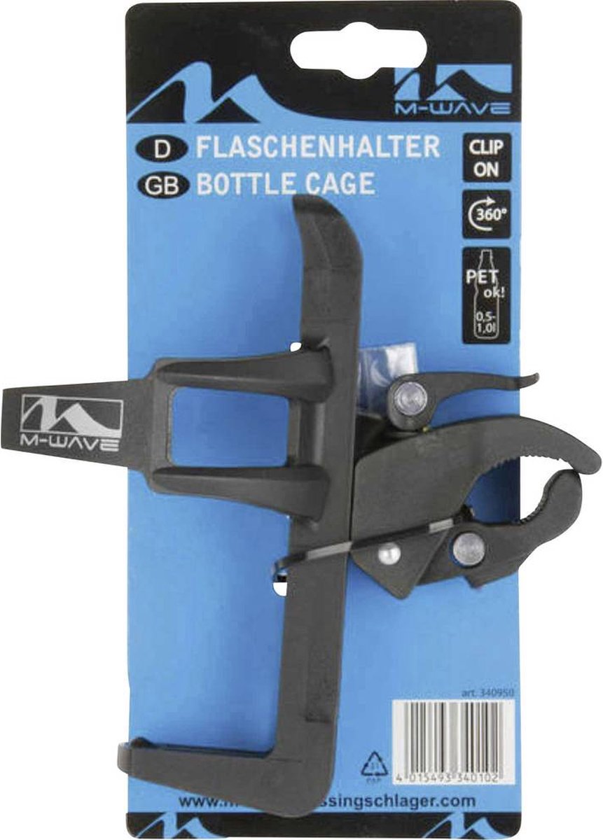 M-wave Bidonhouder M/snelsluiting Tot 38mm - Zwart