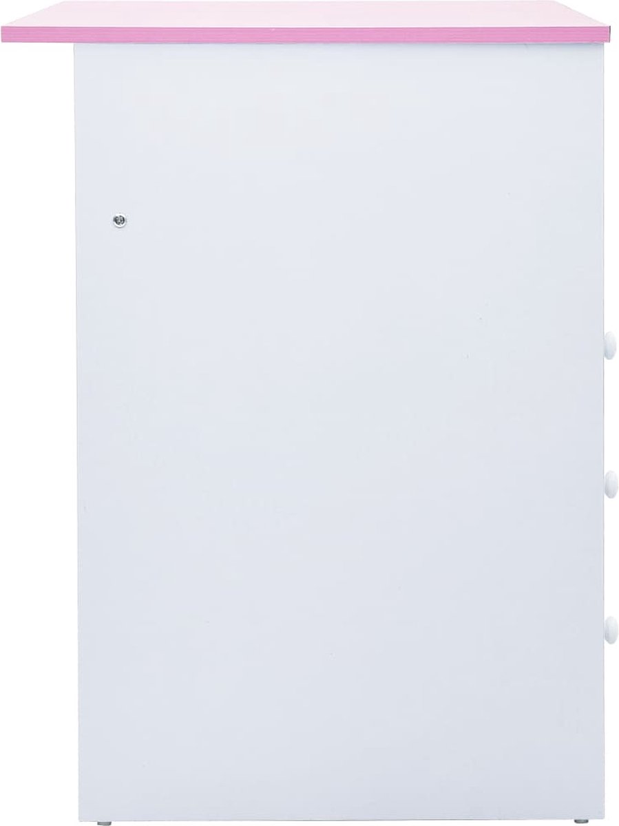 Vidaxl Kindertekentafel/-bureau Kantelbaar En Wit - Roze