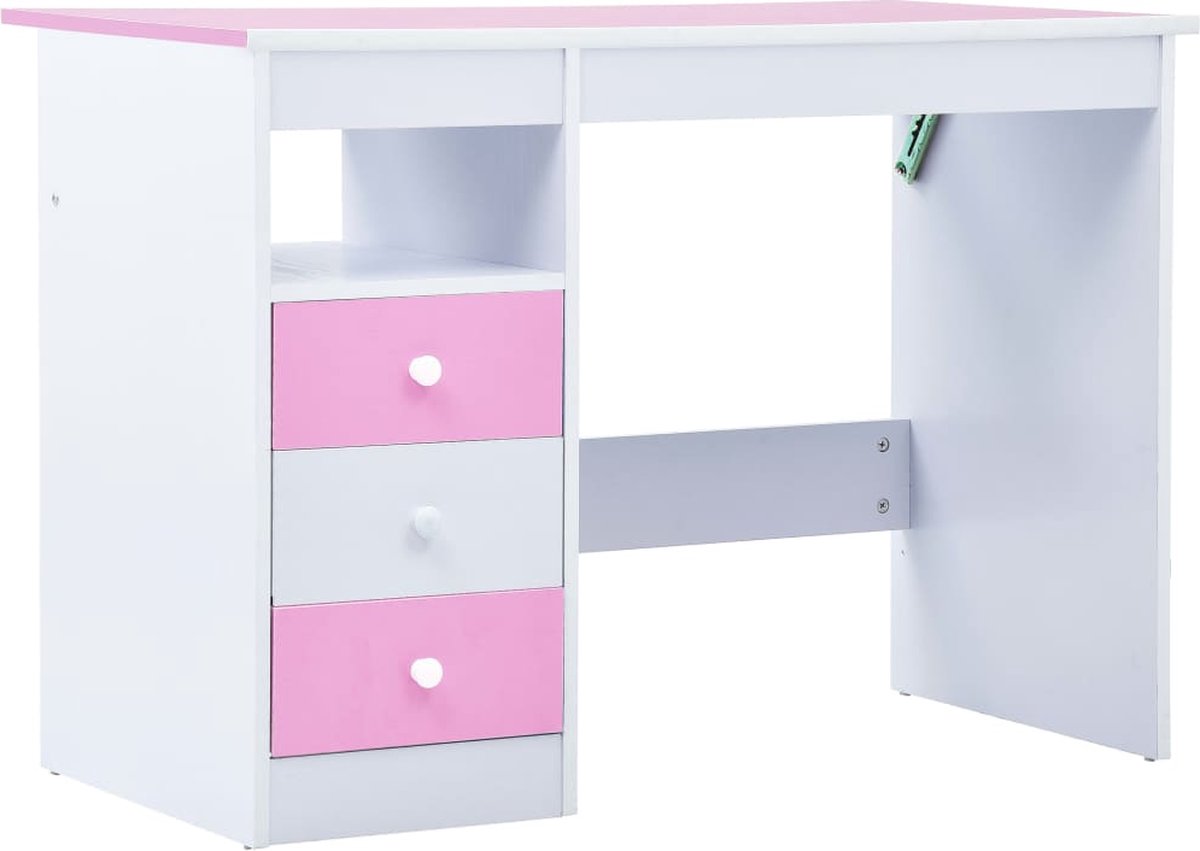 Vidaxl Kindertekentafel/-bureau Kantelbaar En Wit - Roze