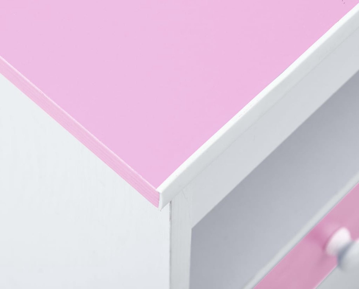 Vidaxl Kindertekentafel/-bureau Kantelbaar En Wit - Roze