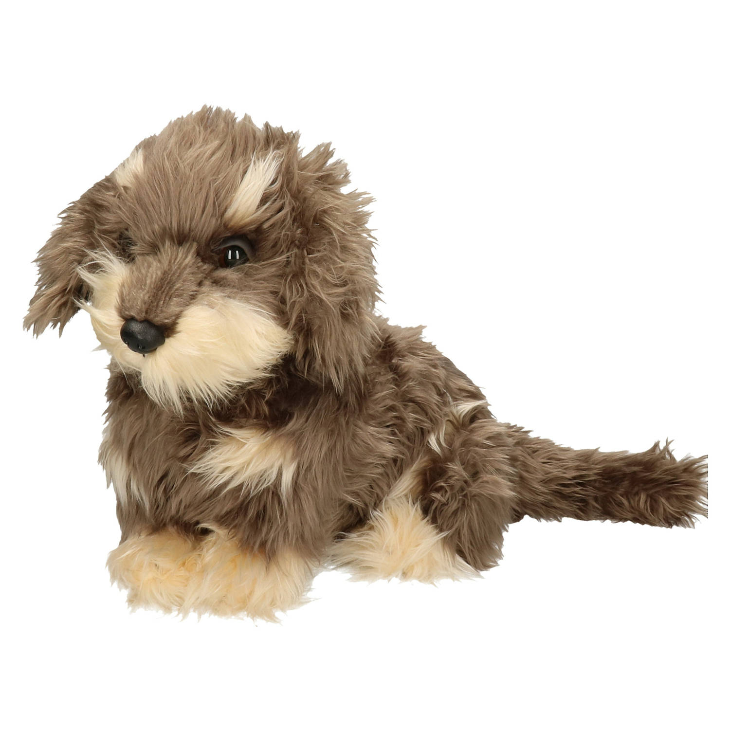 Pluche Langharige Teckel Knuffel Hond 45 Cm - Knuffel Huisdieren - Bruin