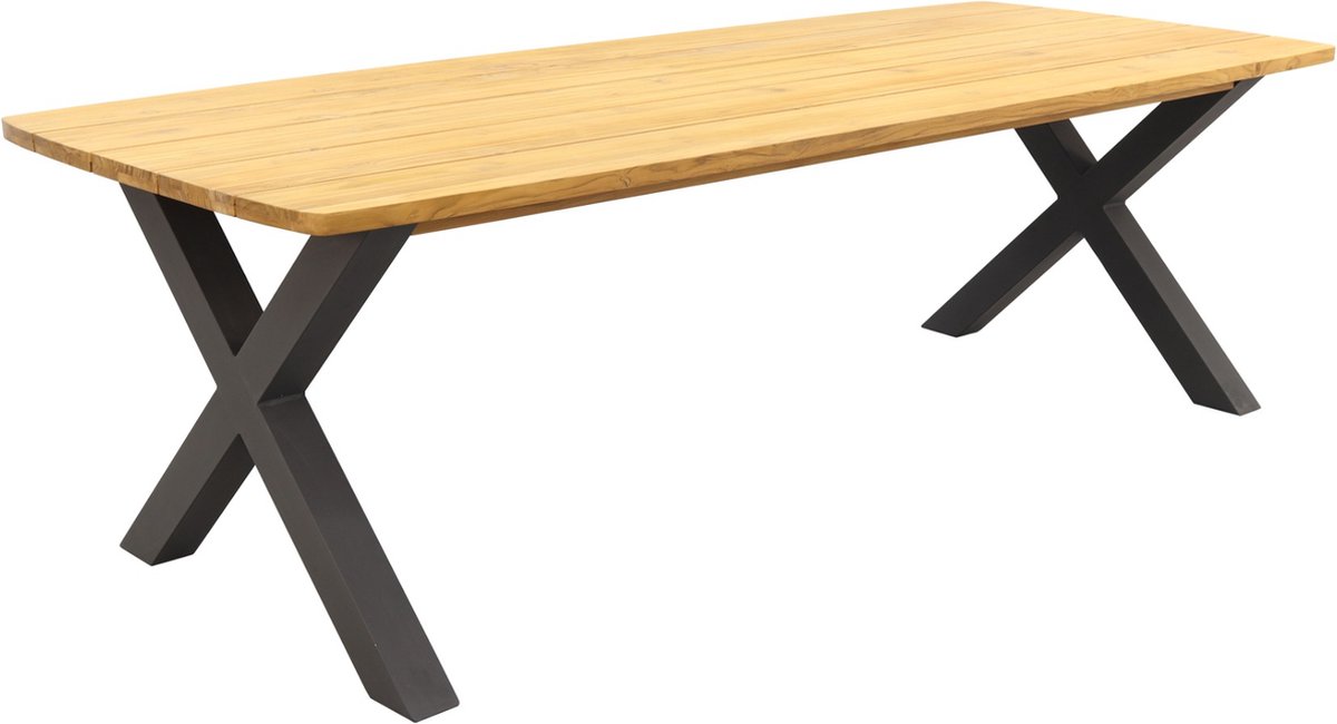 Crystal Black/sefa Teak 240 Cm. Tuinset - 7-delig - Groen