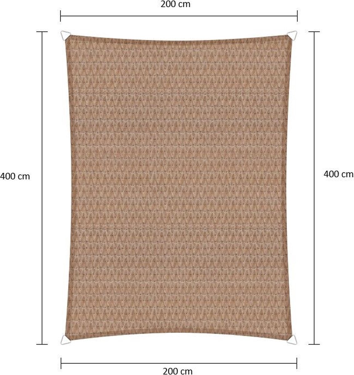 Sunfighters Rechthoek 2x4 Zand - Beige