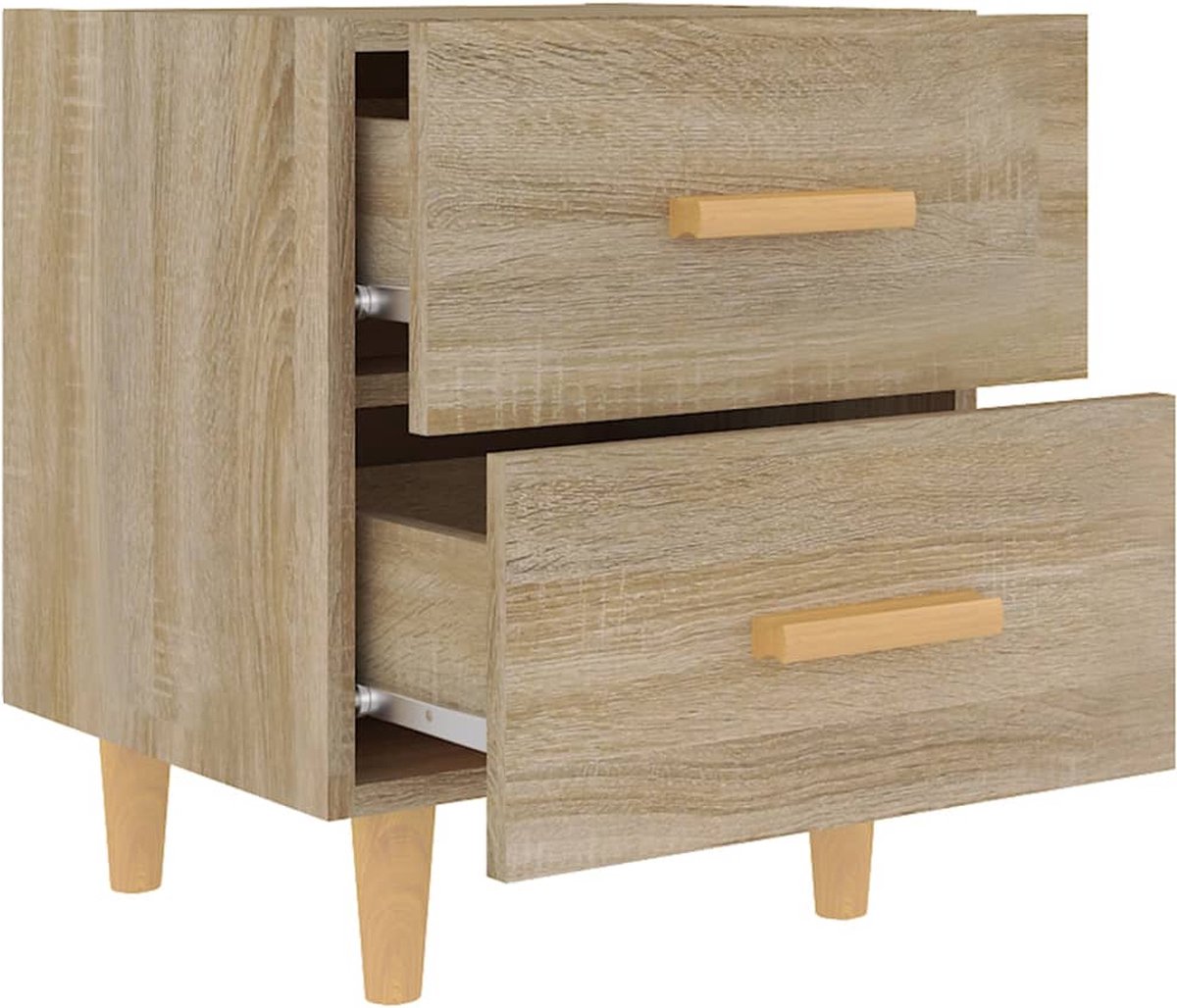 Vidaxl Nachtkastjes 2 St 40x35x47,5 Cm Sonoma Eikenkleurig - Bruin