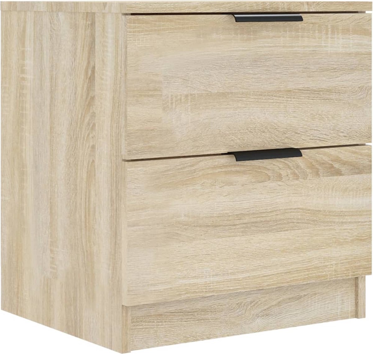Vidaxl Nachtkastjes 2 St Bewerkt Hout Sonoma Eikenkleurig - Bruin