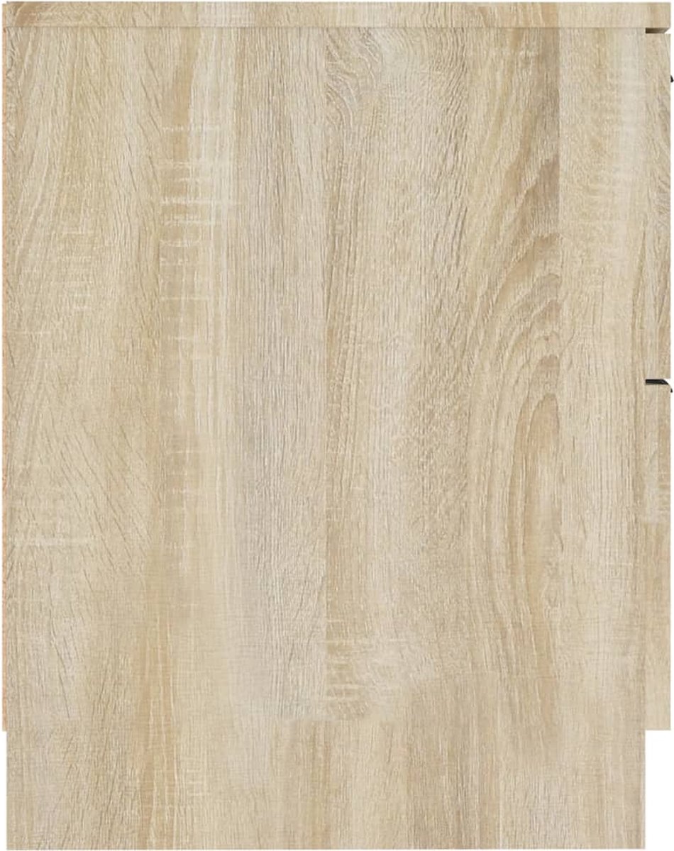 Vidaxl Nachtkastjes 2 St Bewerkt Hout Sonoma Eikenkleurig - Bruin