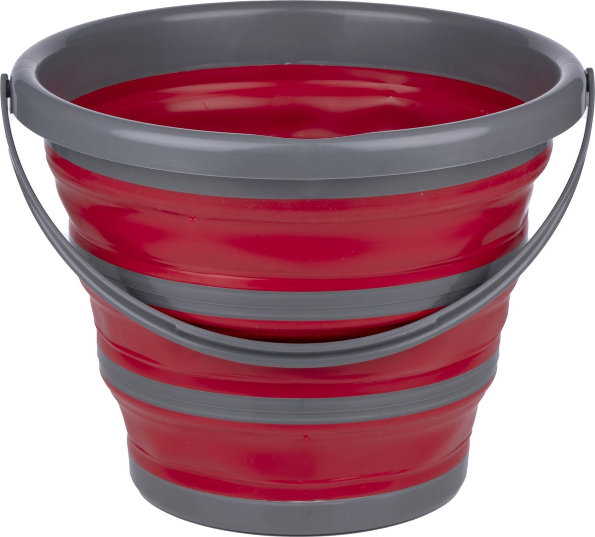 Dirt Devil Opvouwbare Emmer - 10 Liter - 32 X 25,5/ 5,5 Cm - Bespaar Opbergruimte - Rood