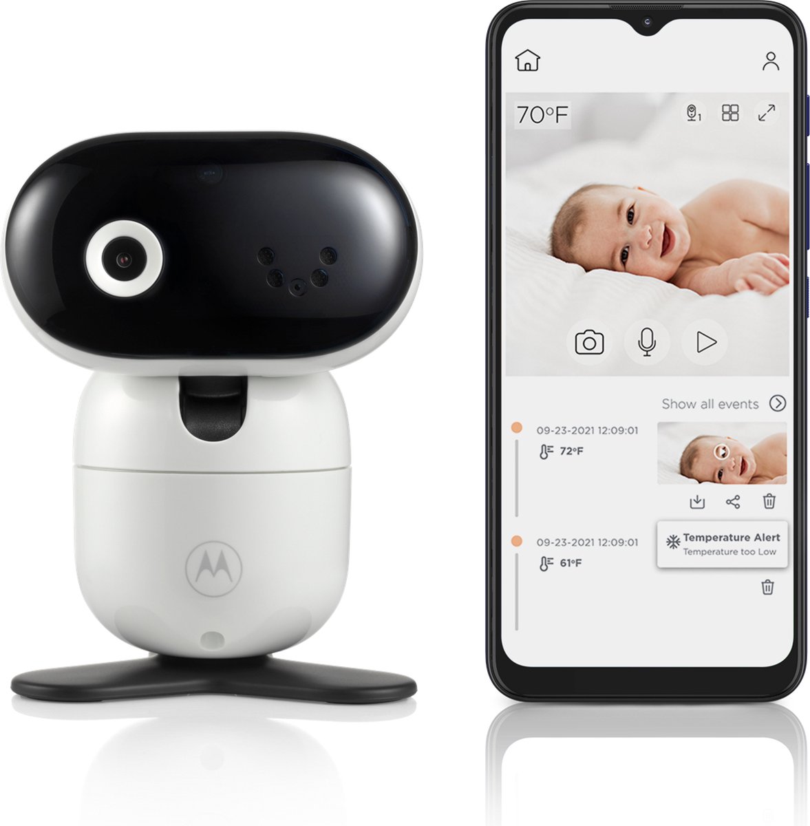 Motorola Nursery Pip1010 Con Babyfoon - Baby Camera - Nursery App - Nachtzicht En Kamertemperatuur