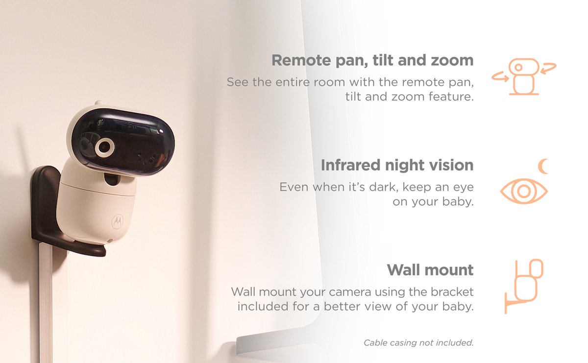 Motorola Nursery Pip1010 Con Babyfoon - Baby Camera - Nursery App - Nachtzicht En Kamertemperatuur