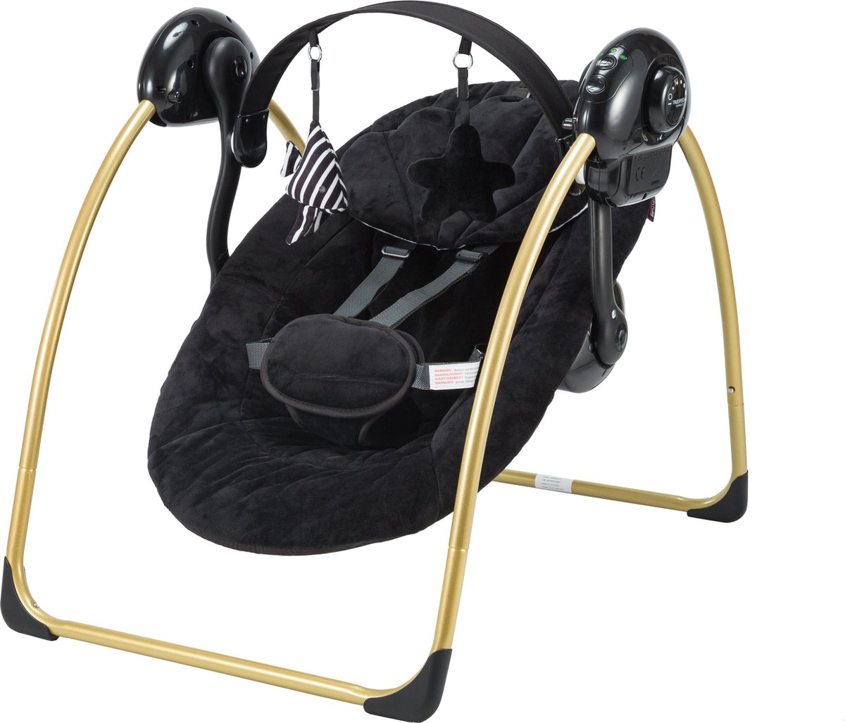 X-Adventure X Adventure Baby Swing Velvet Black & Gold - Zwart