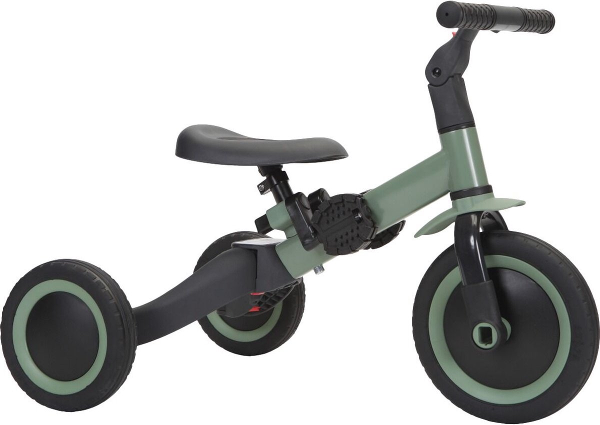 Topmark 4 In1 Driewieler - Loopfiets - Balance Bike - Kaya - Zwart - 3 In 1 Loopfiets