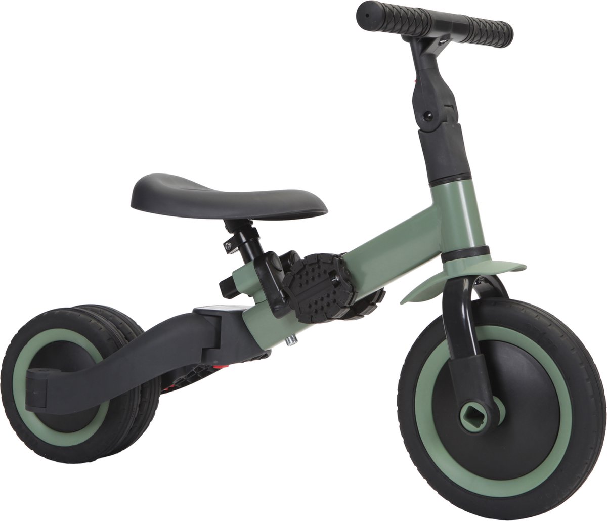 Topmark 4 In1 Driewieler - Loopfiets - Balance Bike - Kaya - Zwart - 3 In 1 Loopfiets