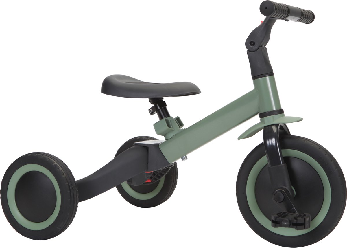 Topmark 4 In1 Driewieler - Loopfiets - Balance Bike - Kaya - Zwart - 3 In 1 Loopfiets