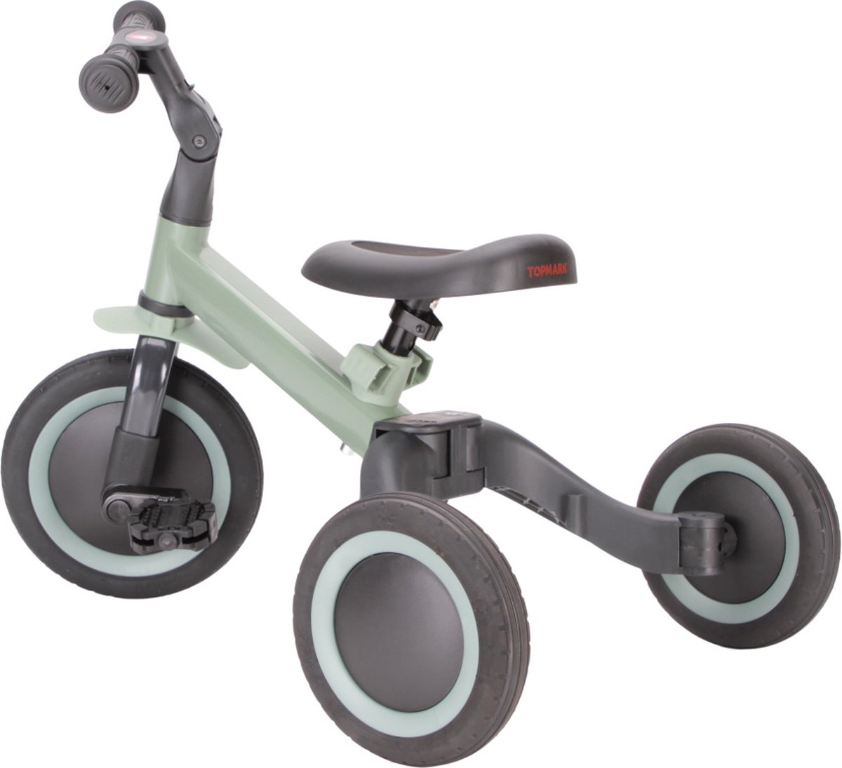 Topmark 4 In1 Driewieler - Loopfiets - Balance Bike - Kaya - Zwart - 3 In 1 Loopfiets