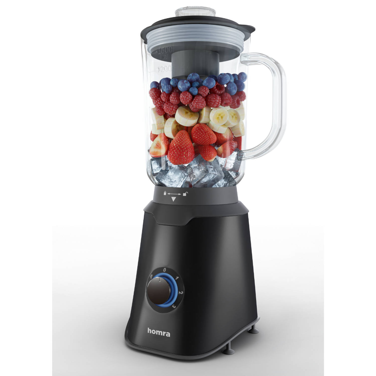 Homra Blender - 1500 Ml - Zwart