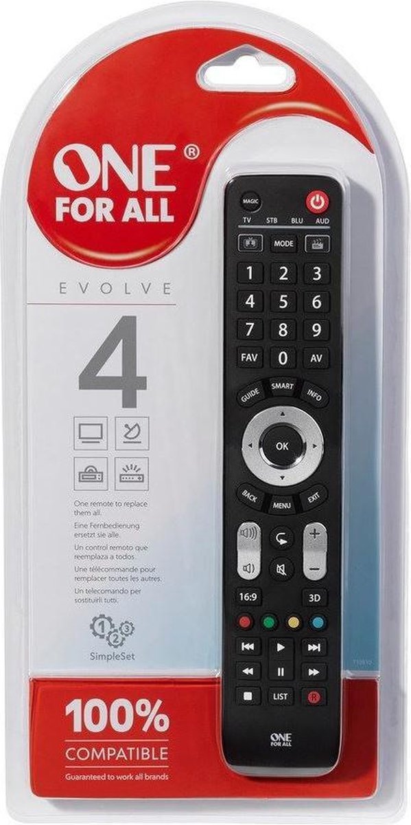 ONE FOR ALL URC7145 - Universele afstandsbediening - Zwart