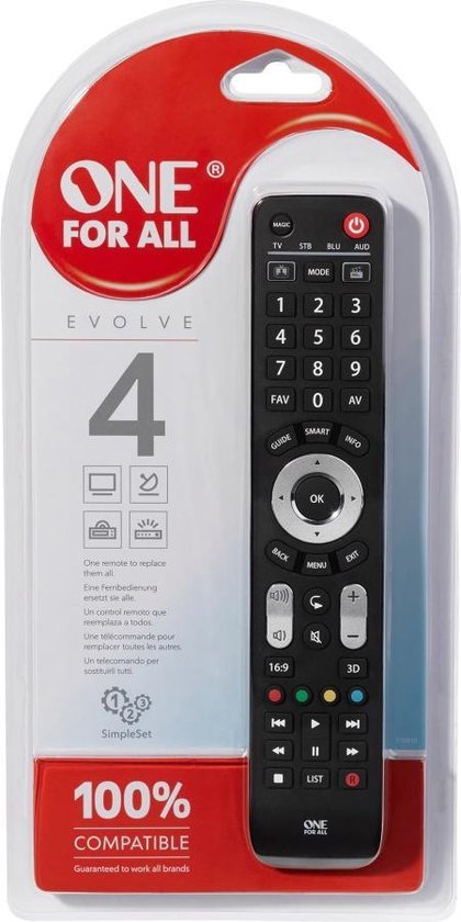 ONE FOR ALL URC7145 - Universele afstandsbediening - Zwart