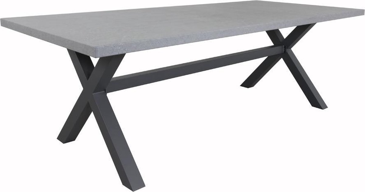 Hartman Napoli/concrete 220 Cm. Tuinset 7-delig Verstelbaar - Grijs