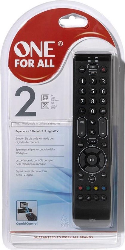 ONE FOR ALL Universele Afstandsbediening Urc7120 - Zwart