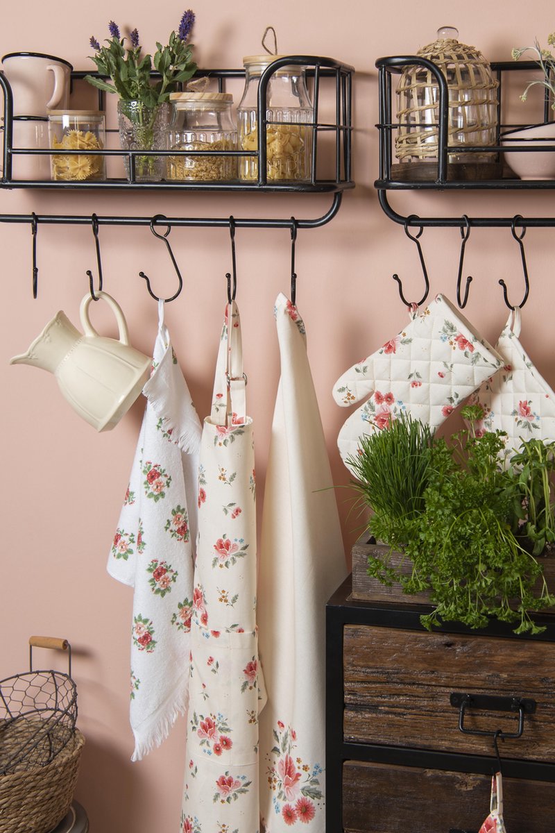 Clayre & Eef Manden (Set Van 3) 42*27*15 / 38*23*14 / 34*19*13 Cm Ijzer / Hout Rond 6y3769 - Bruin