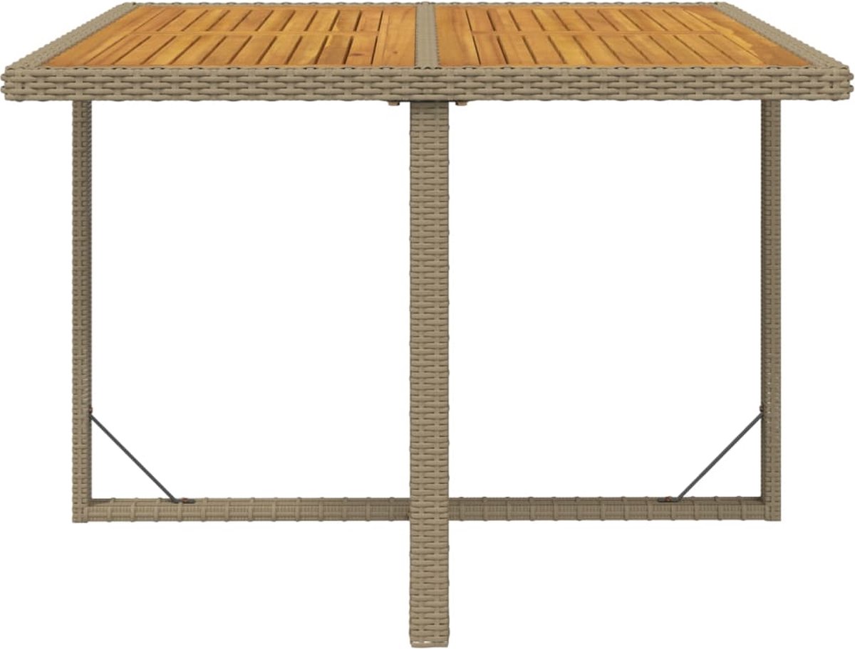 Vidaxl 9-delige Tuinset Met Kussens Poly Rattan - Beige