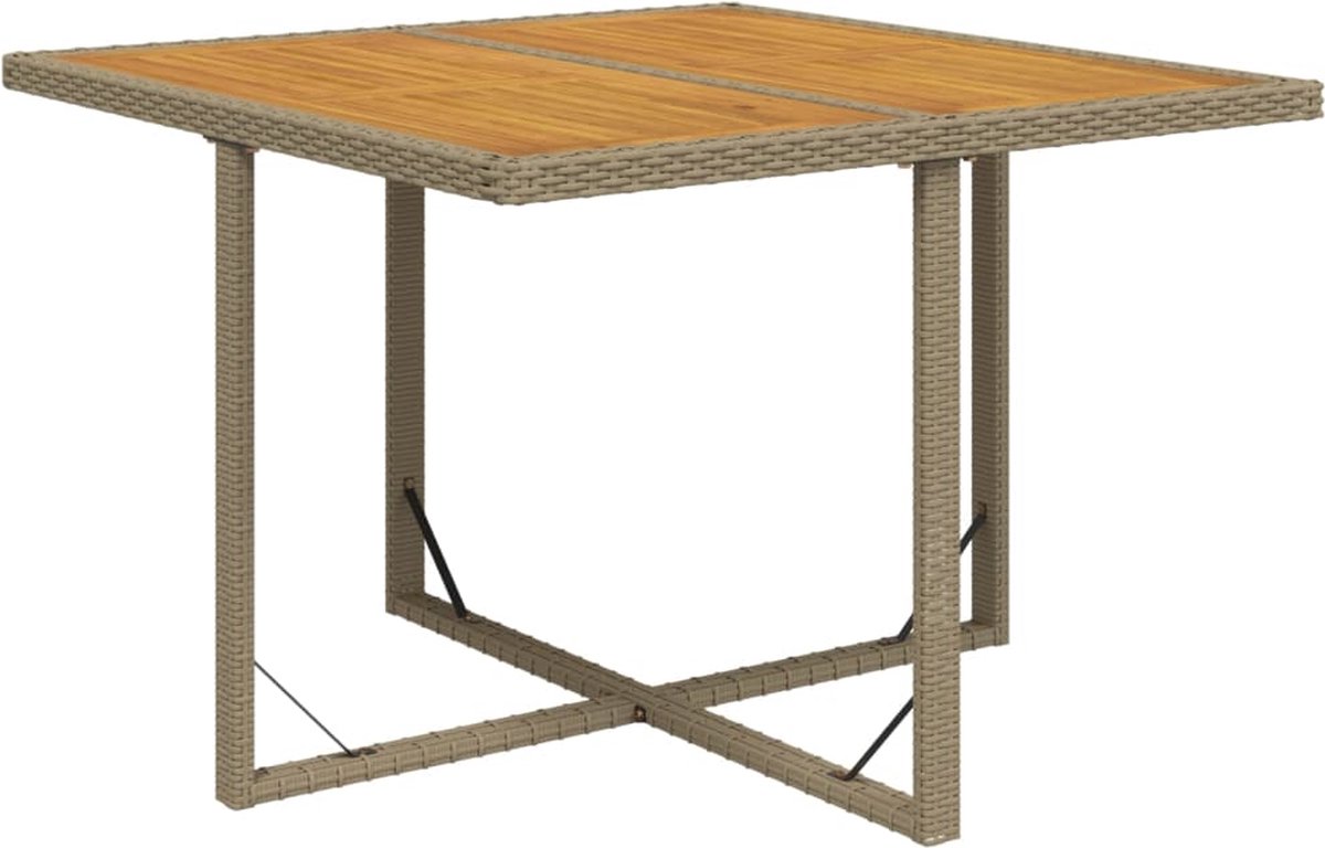 Vidaxl 9-delige Tuinset Met Kussens Poly Rattan - Beige