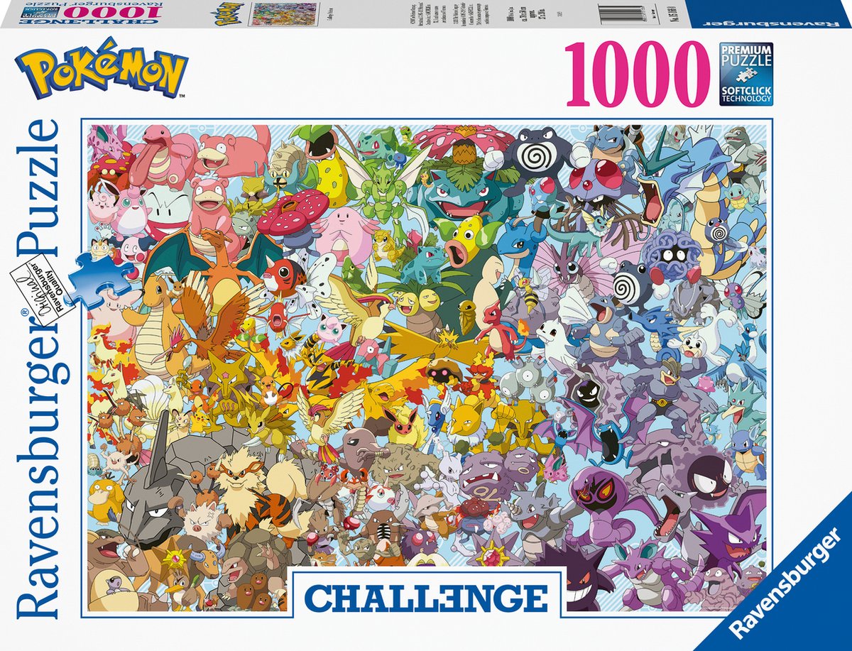 Ravensburger Pokémon Challenge Puzzel 1000 Stukjes