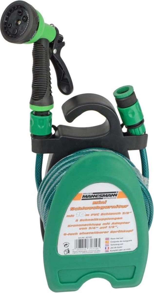 Brüder Mannesmann Mannesmann Compacte Tuinslang 10 Meter (62100) - Groen