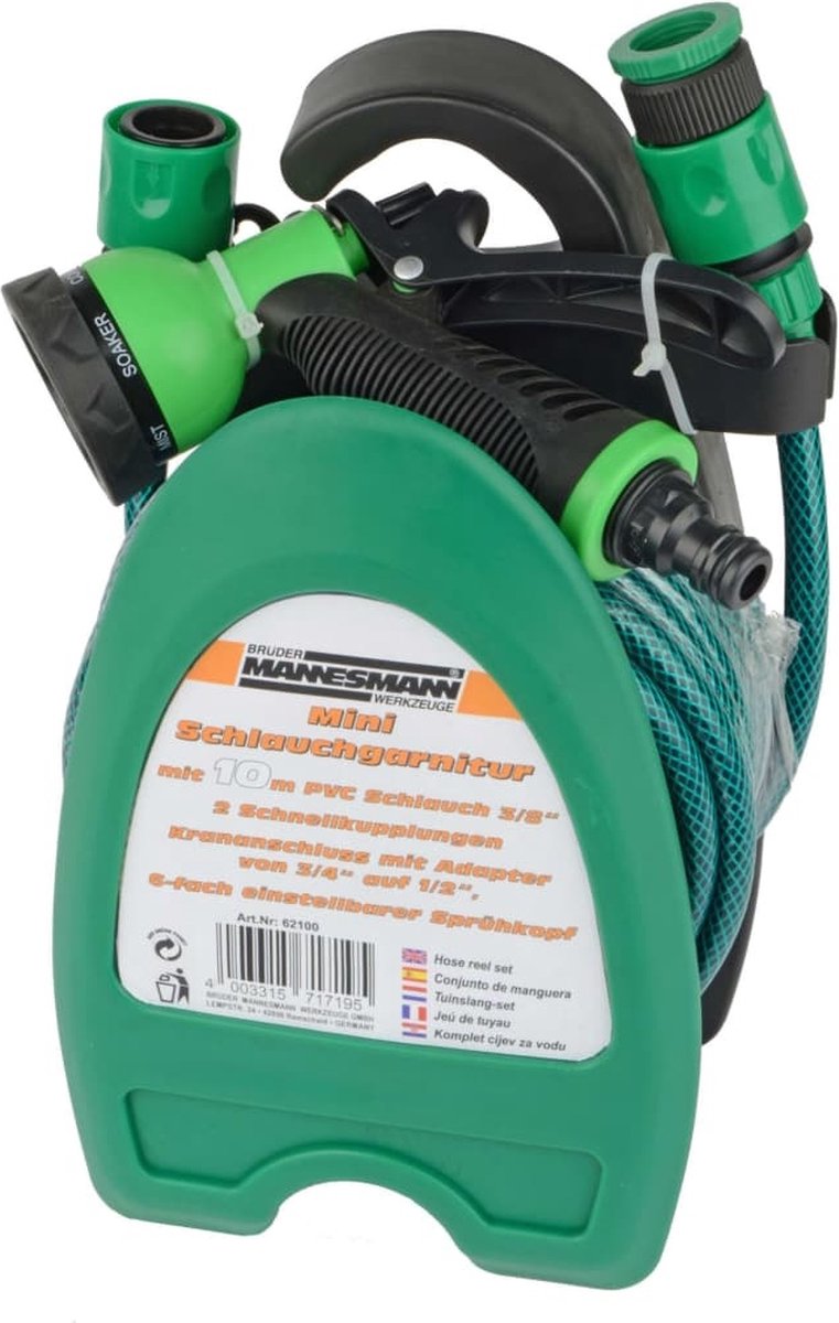 Brüder Mannesmann Mannesmann Compacte Tuinslang 10 Meter (62100) - Groen