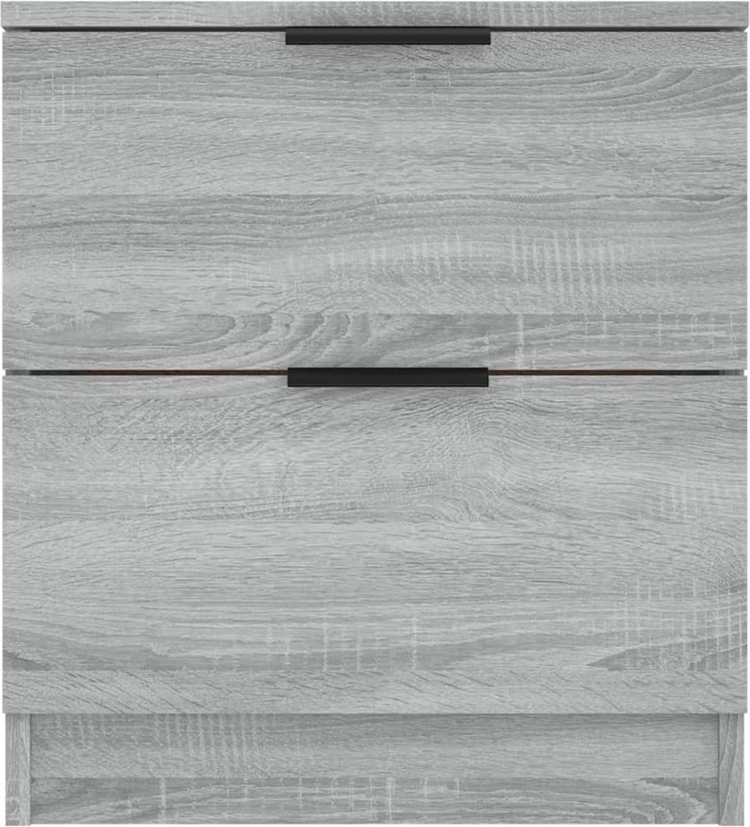 Vidaxl Nachtkastje Bewerkt Hout Sonoma Eikenkleurig - Grijs