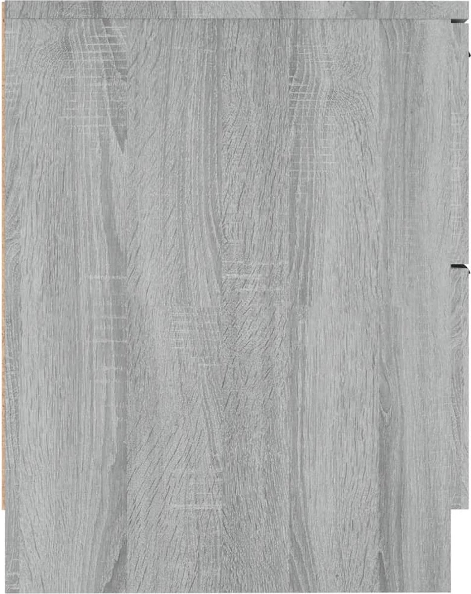 Vidaxl Nachtkastje Bewerkt Hout Sonoma Eikenkleurig - Grijs