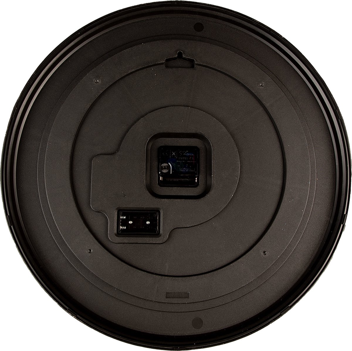 Clayre & Eef Wandklok Ø 50 Cm Kunststof Rond Muurklok Hangklok Muurklok Hangklok - Zwart