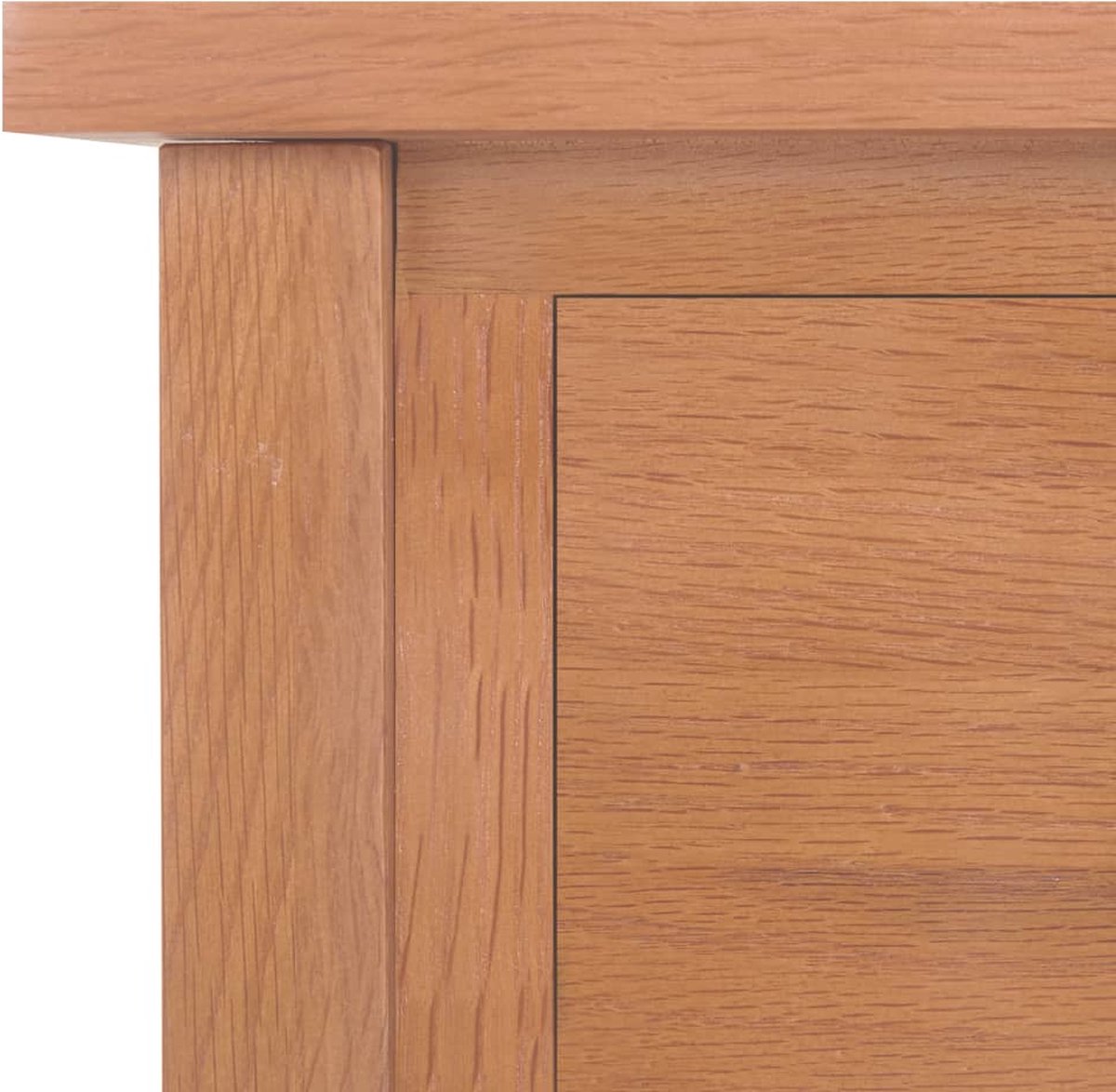 Vidaxl Bijzettafel Met Lade 35x27x55 Cm Massief Eikenhout - Bruin