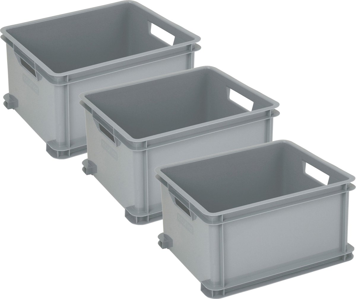 Curver Opbergbox Unibox 3x30 L Zilverkleurig - Silver