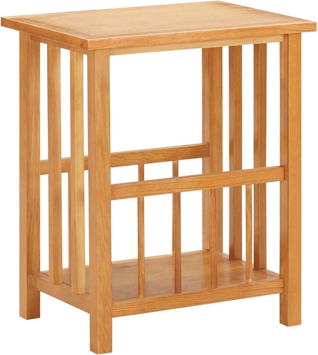 Vidaxl Bijzettafel 45x35x55 Cm Massief Eikenhout - Bruin