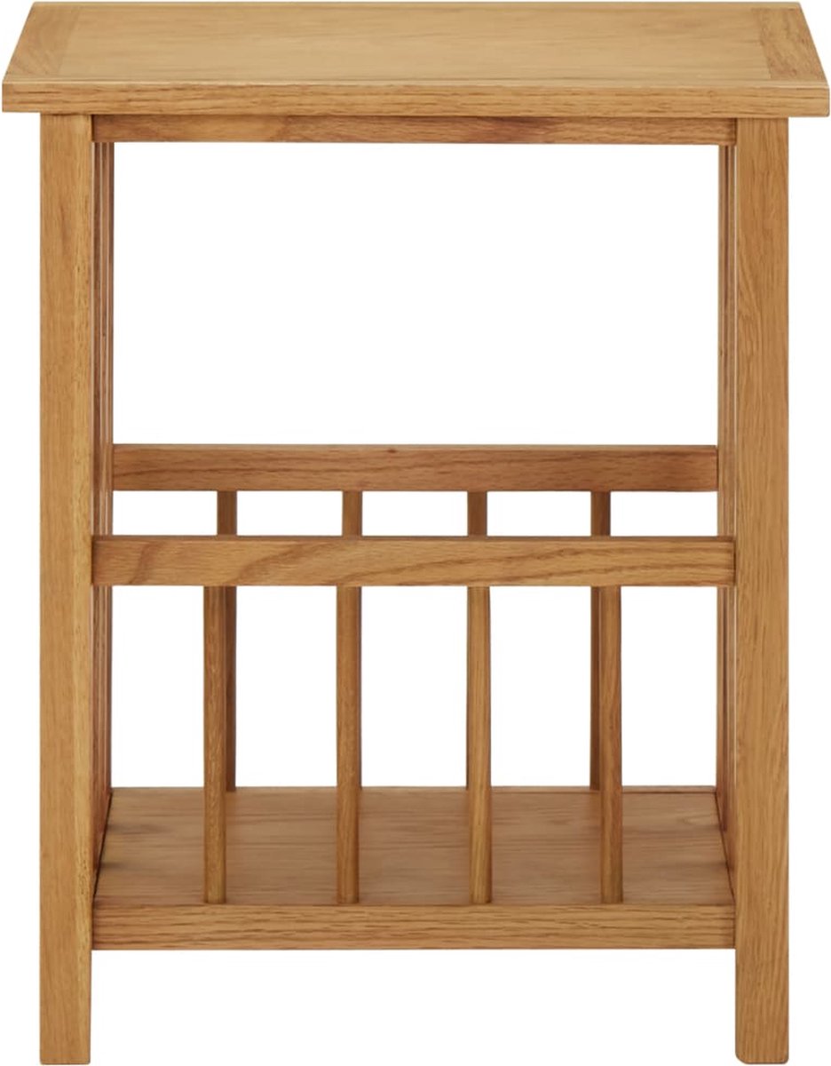 Vidaxl Bijzettafel 45x35x55 Cm Massief Eikenhout - Bruin