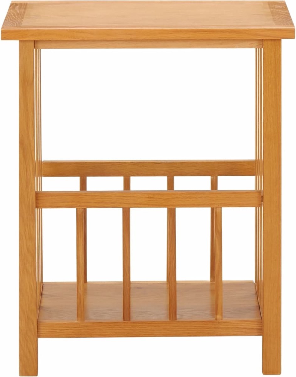 Vidaxl Bijzettafel 45x35x55 Cm Massief Eikenhout - Bruin