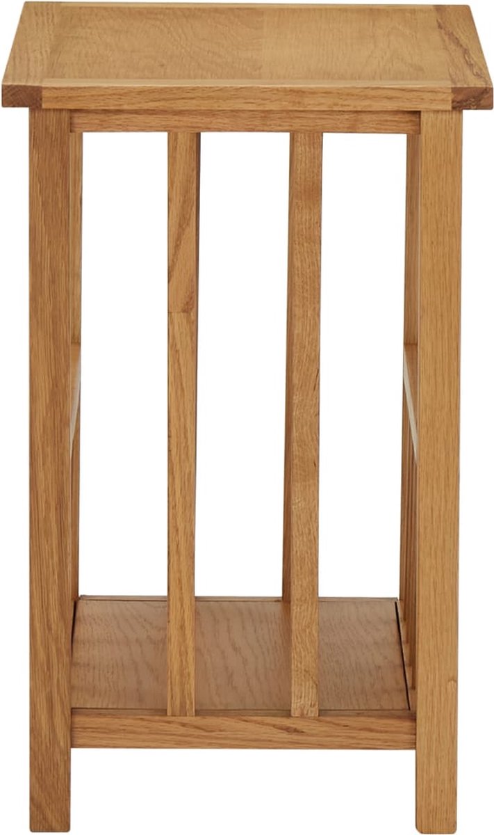 Vidaxl Bijzettafel 45x35x55 Cm Massief Eikenhout - Bruin