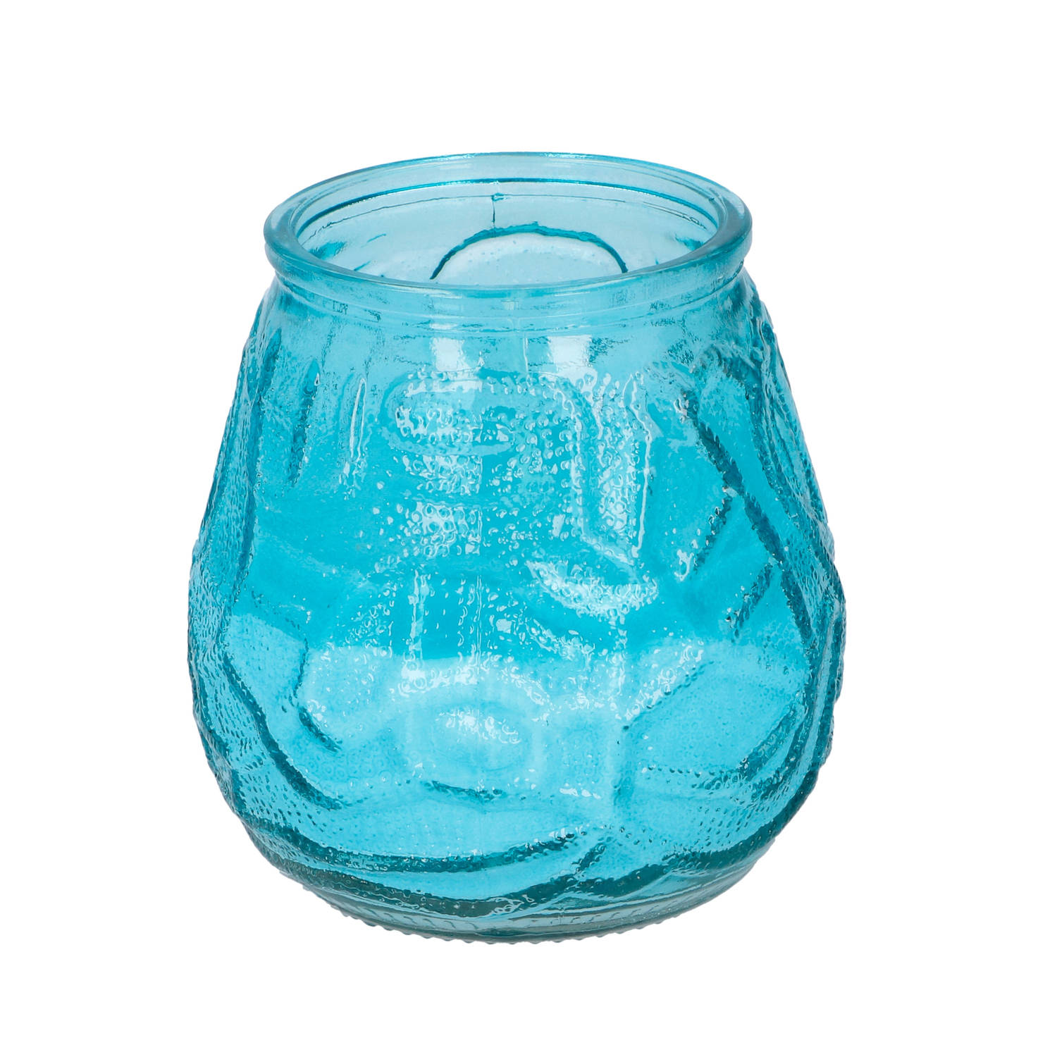 Arti Casa 1x Citronella Lowboy Tafelkaarsen 10 Cm Glas - Geurkaarsen - Blauw