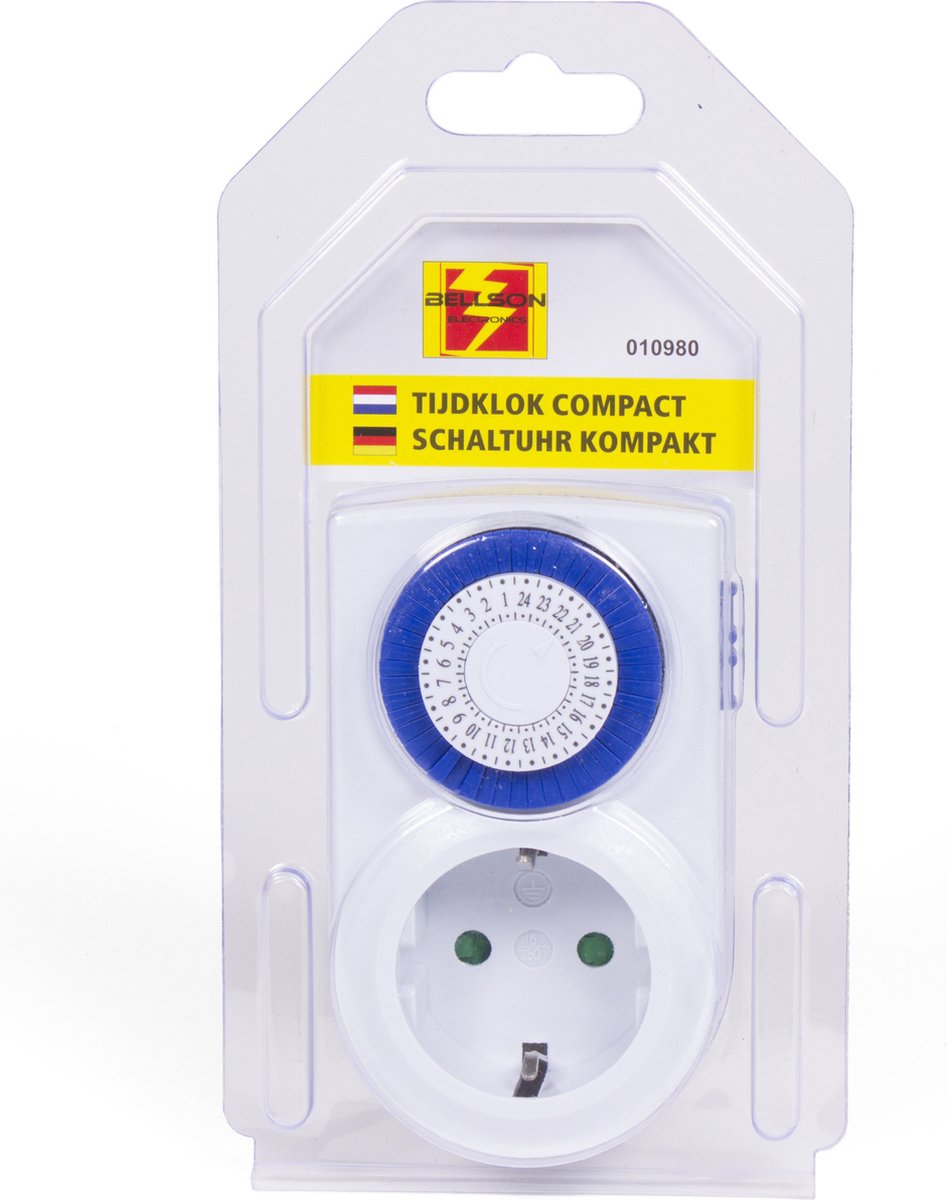 Benson 2x Stuks Programmeerbare Tijdklok/tijdschakelaar Voor Binnen 24-uurs - Tijdschakelaars