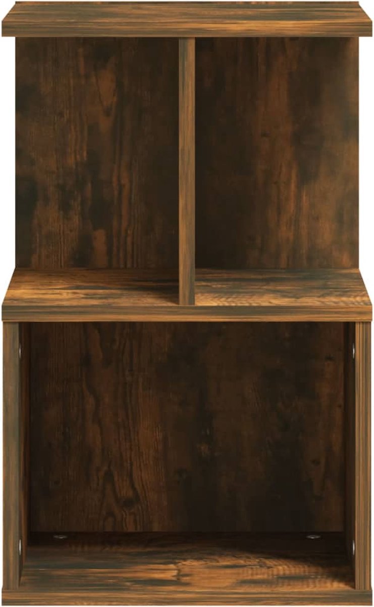 Vidaxl Nachtkastjes 2 St 35x35x55 Cm Bewerkt Hout Gerookt Eikenkleurig - Bruin
