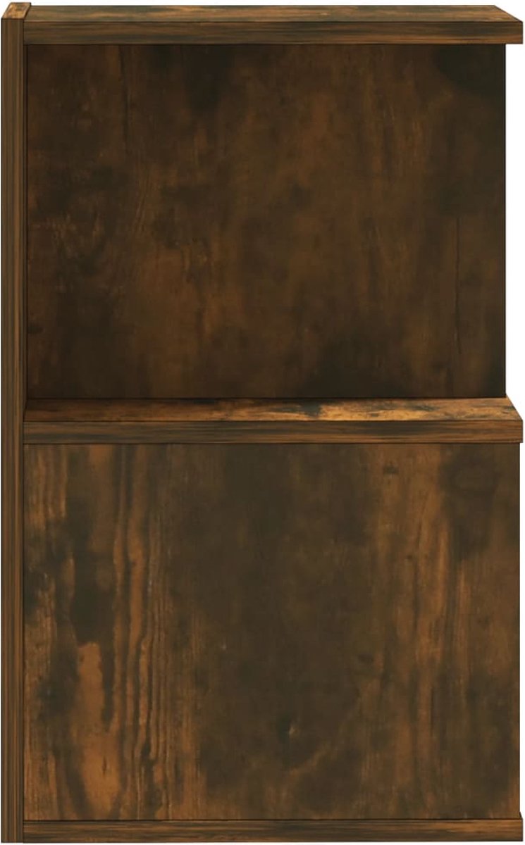 Vidaxl Nachtkastjes 2 St 35x35x55 Cm Bewerkt Hout Gerookt Eikenkleurig - Bruin