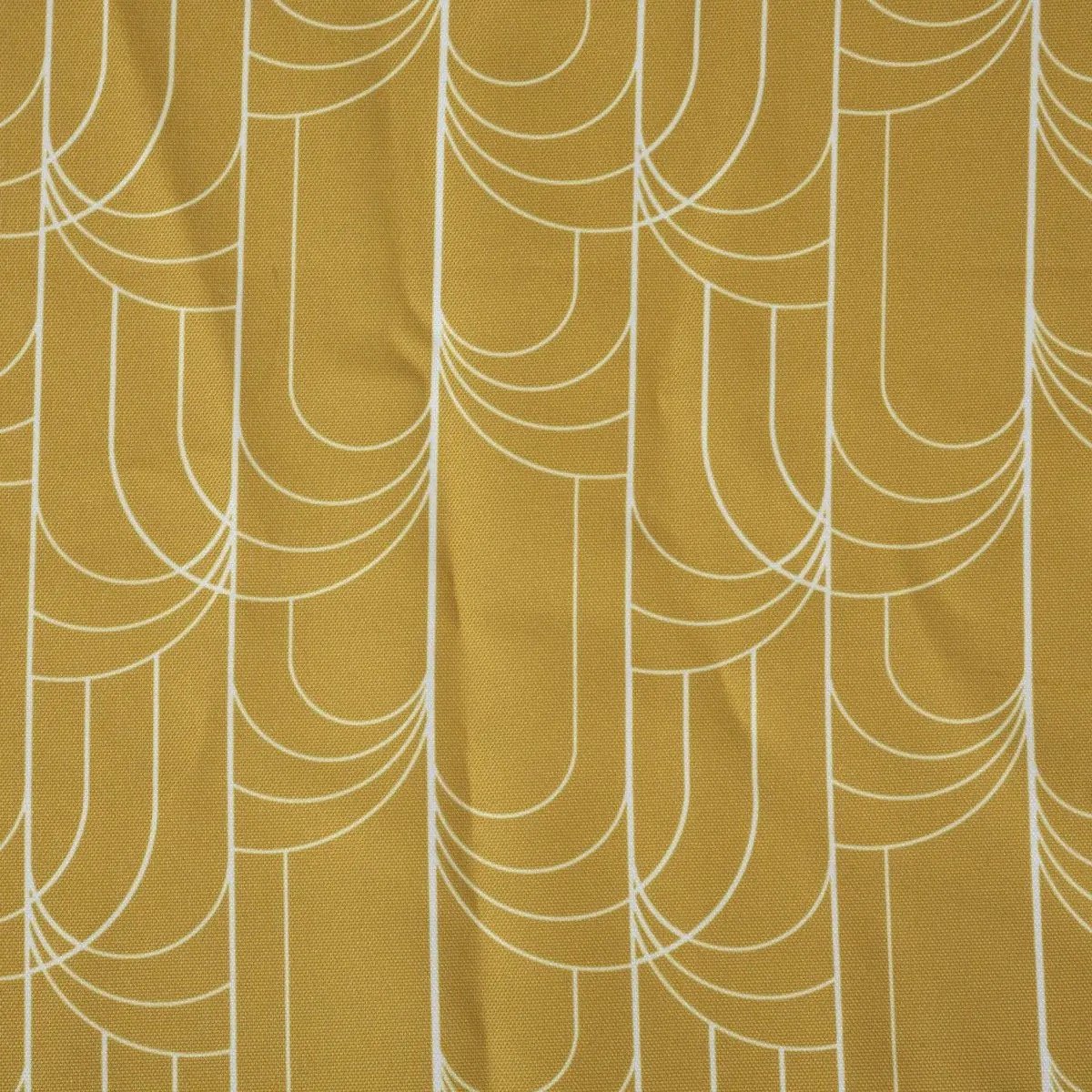 Tafelkleed Rechthoekig 240 X 140 Cm Oker Met Print Polyester - Tafellakens - Geel