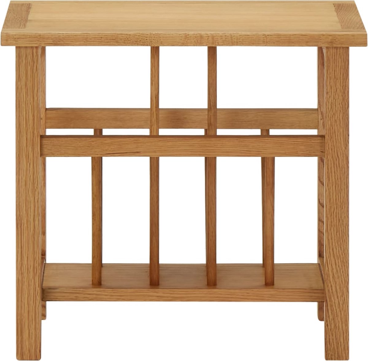 Vidaxl Bijzettafel 45x27x42 Cm Massief Eikenhout - Bruin