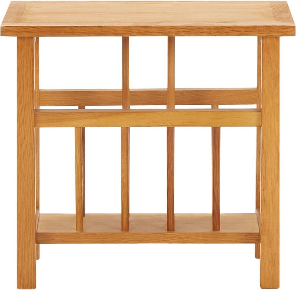 Vidaxl Bijzettafel 45x27x42 Cm Massief Eikenhout - Bruin