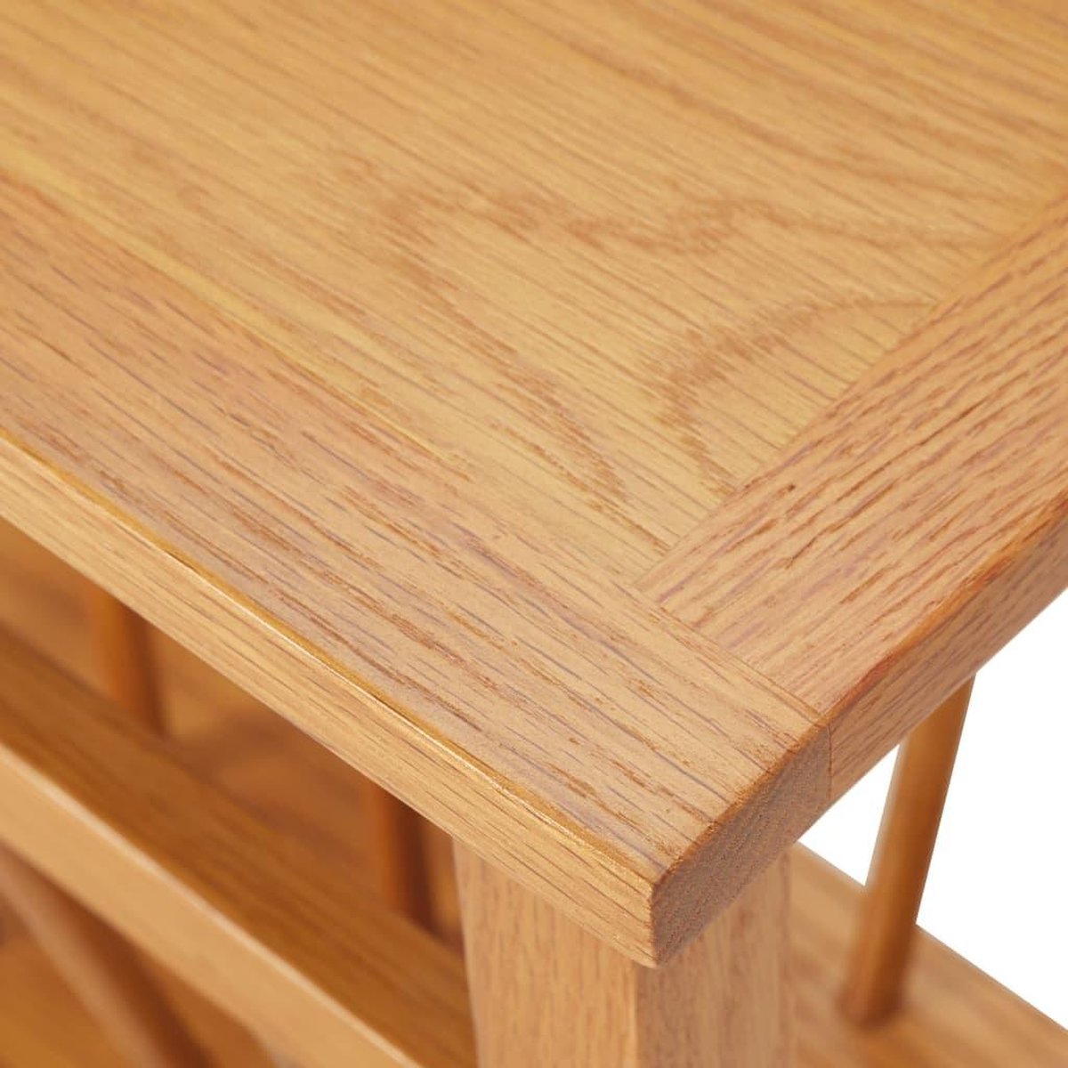 Vidaxl Bijzettafel 45x27x42 Cm Massief Eikenhout - Bruin