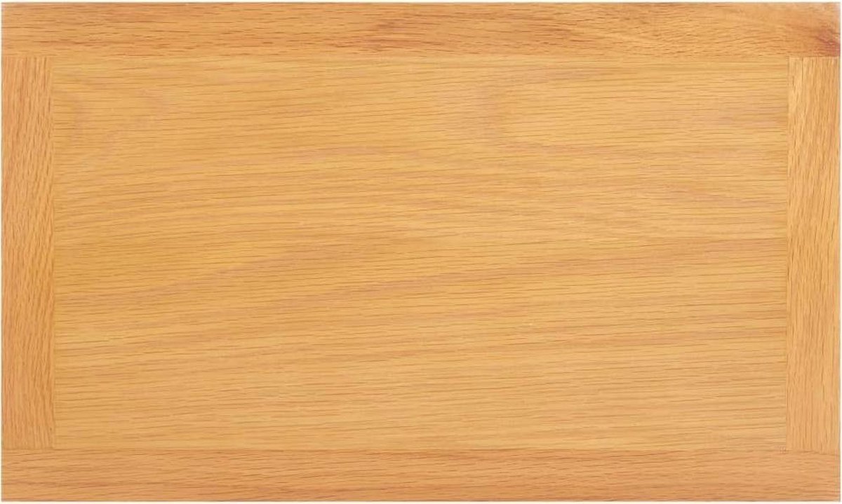 Vidaxl Bijzettafel 45x27x42 Cm Massief Eikenhout - Bruin