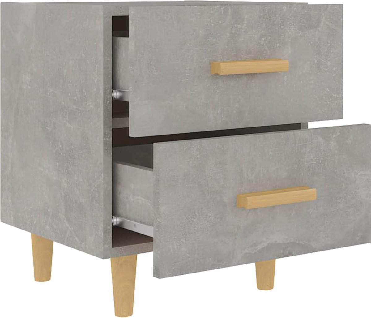 Vidaxl Nachtkastjes 2 St 40x35x47,5 Cm Beton - Grijs