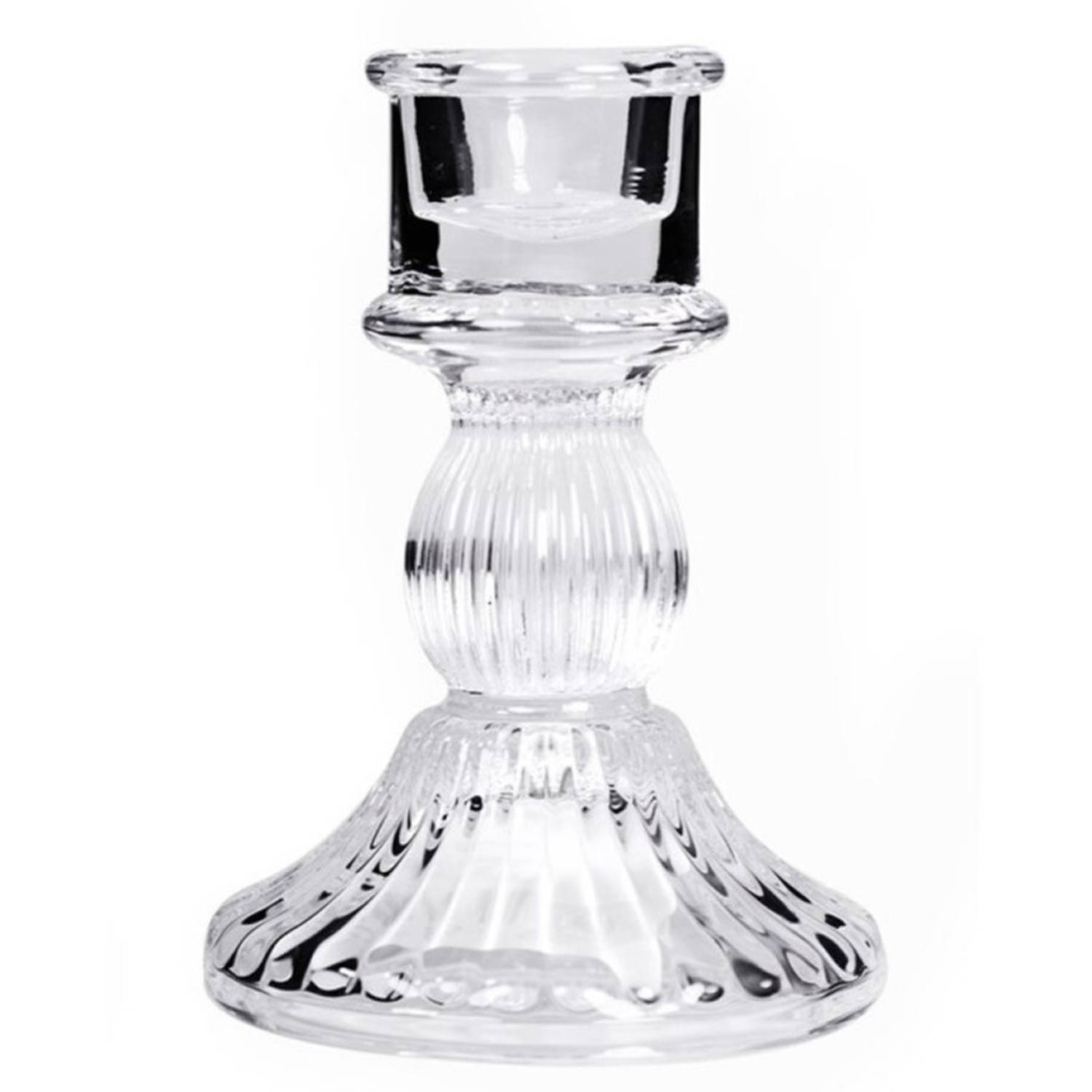 Concorde Kaarsen Kandelaar Van Decoratief Glas 7 X 11 Cm - Kaars Kandelaars